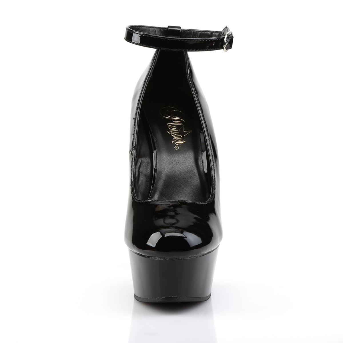 Pleaser Sandali da donna DELIGHT-686 BLK PAT / BLK