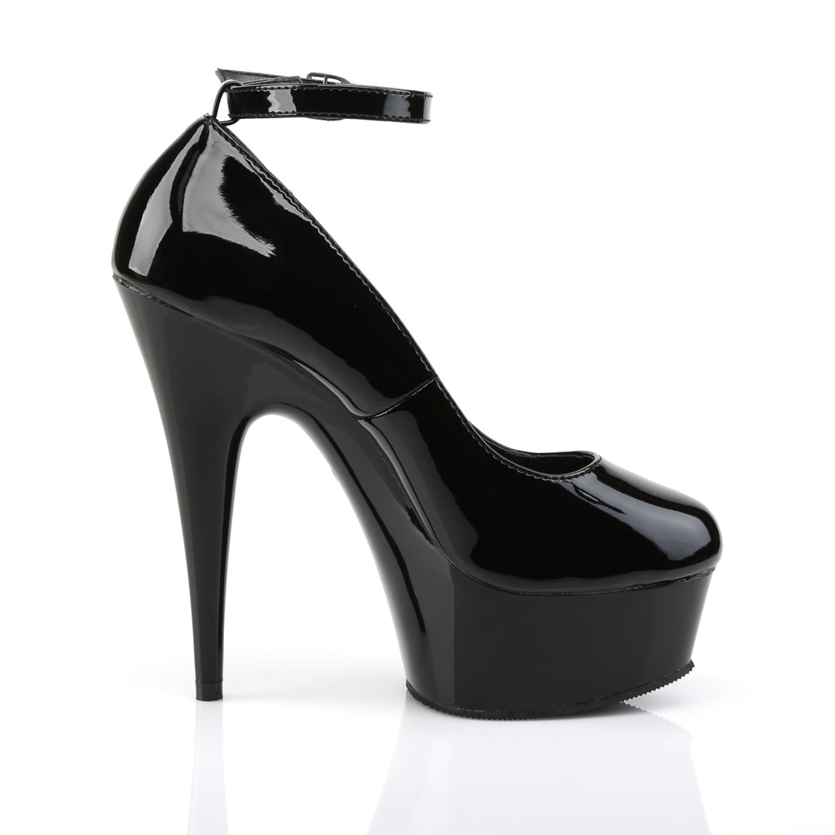 Pleaser Sandali da donna DELIGHT-686 BLK PAT / BLK
