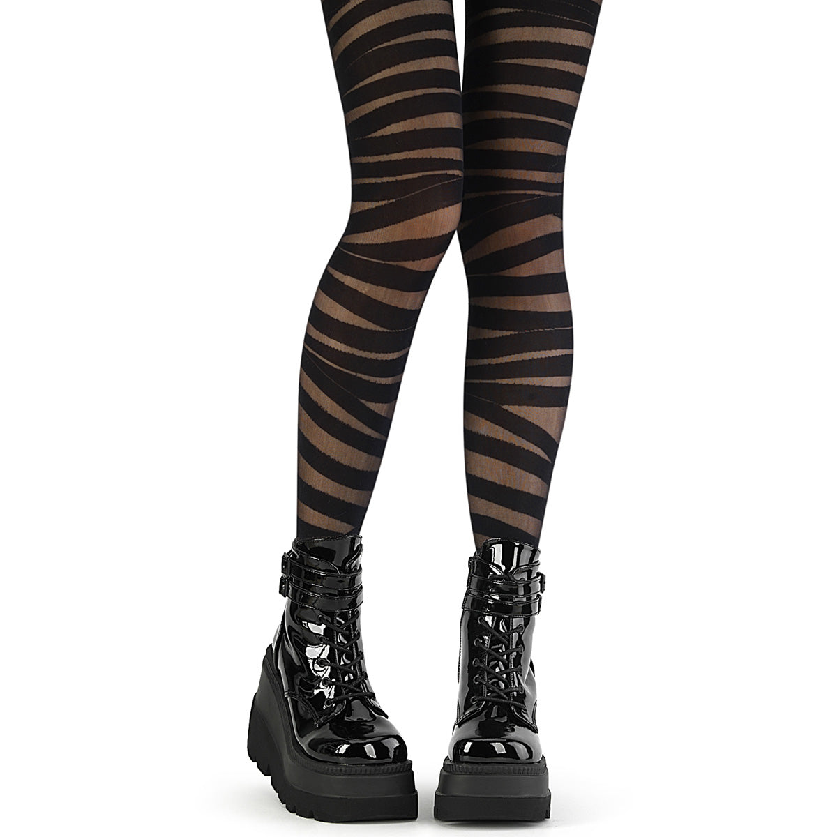 DemoniaCult Women's Clothing DH-430 Blk Nylon & Spandex
