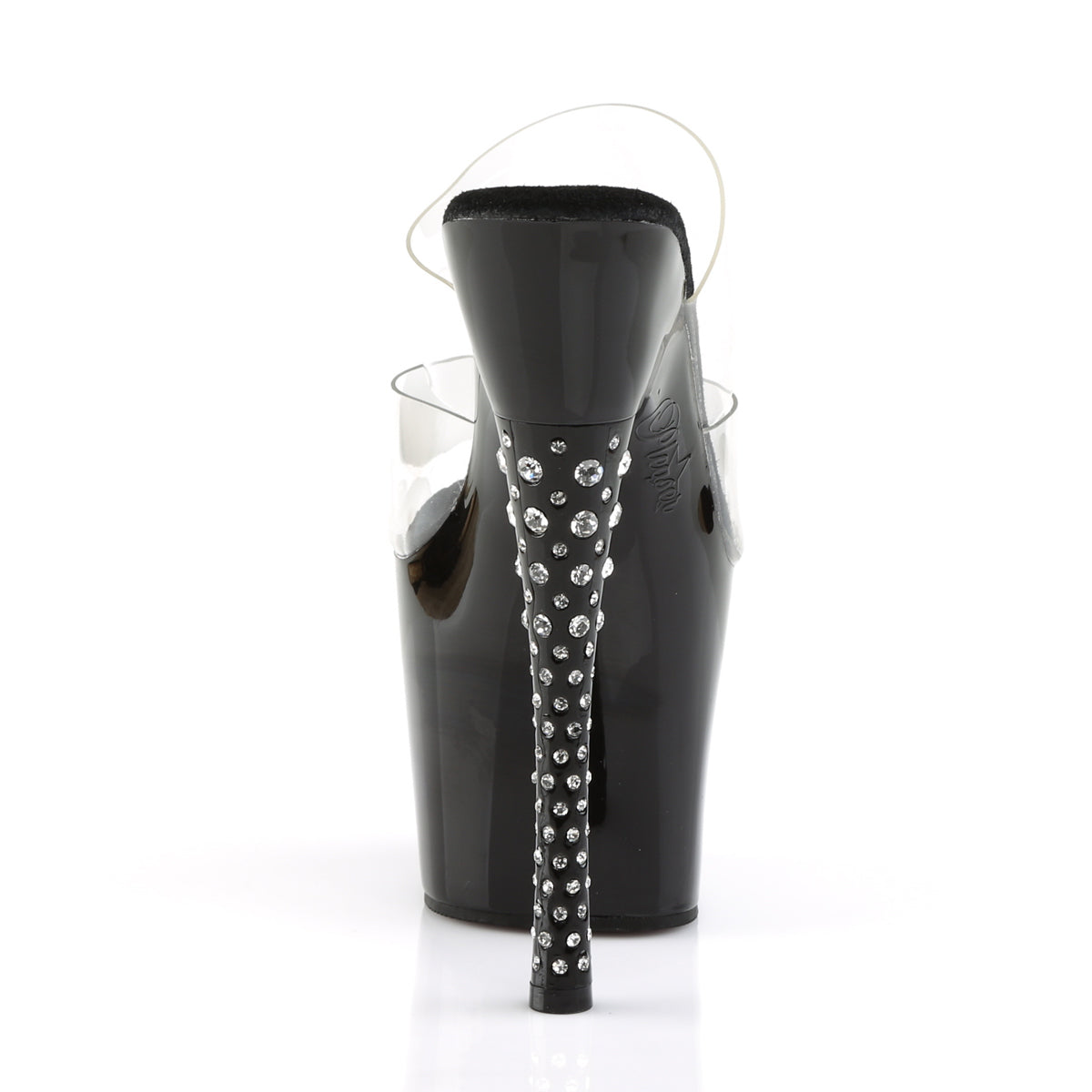 Pleaser Sandali DIAMOND-702 CLR/BLK