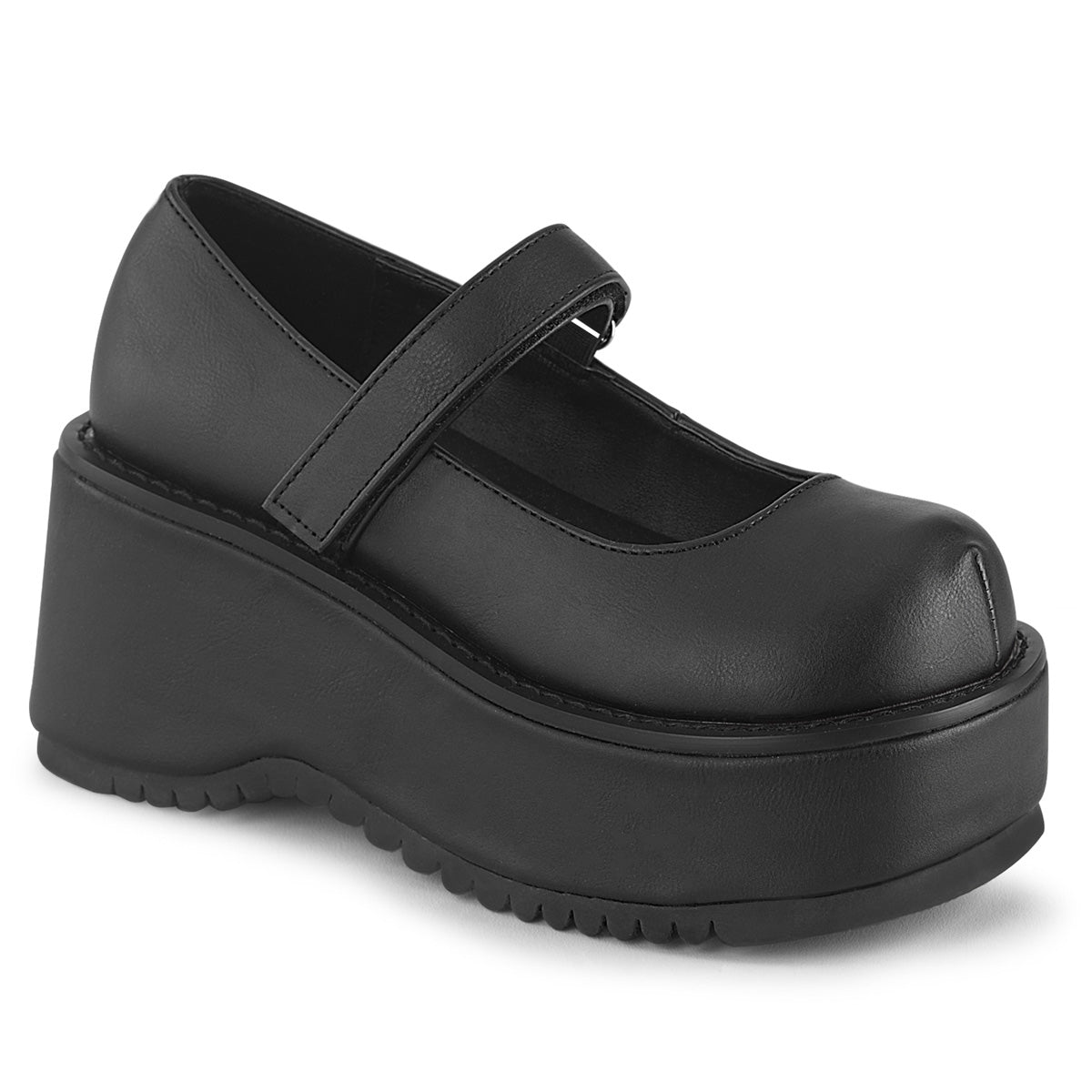DemoniaCult Pompe da donna DOLLIE-01 pelle vegana BLK