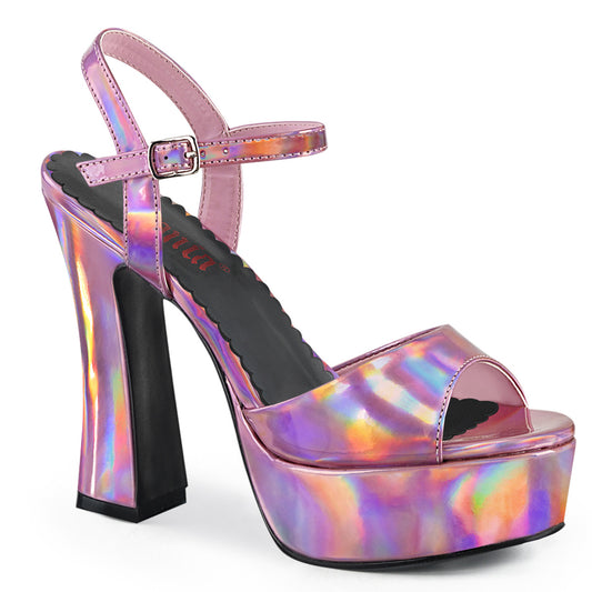DemoniaCult Sandali femminili DOLLY-09 ologramma rosa