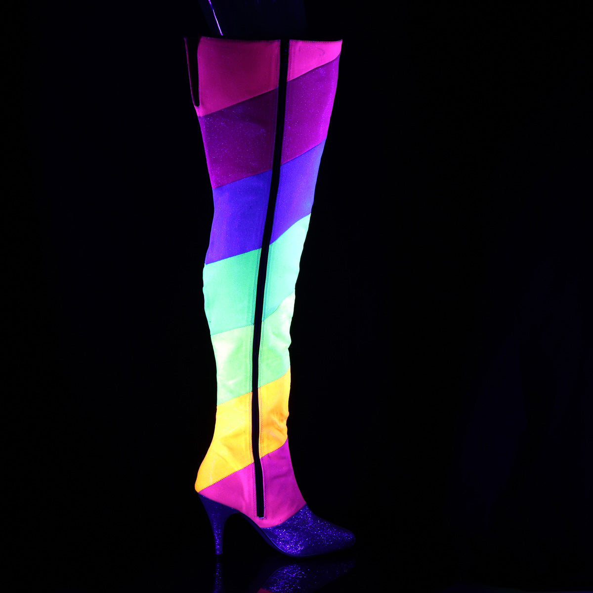 Pleaser Pink Label Pompe da donna DREAM-3012RBG multi-Rainbow Multi glitter.