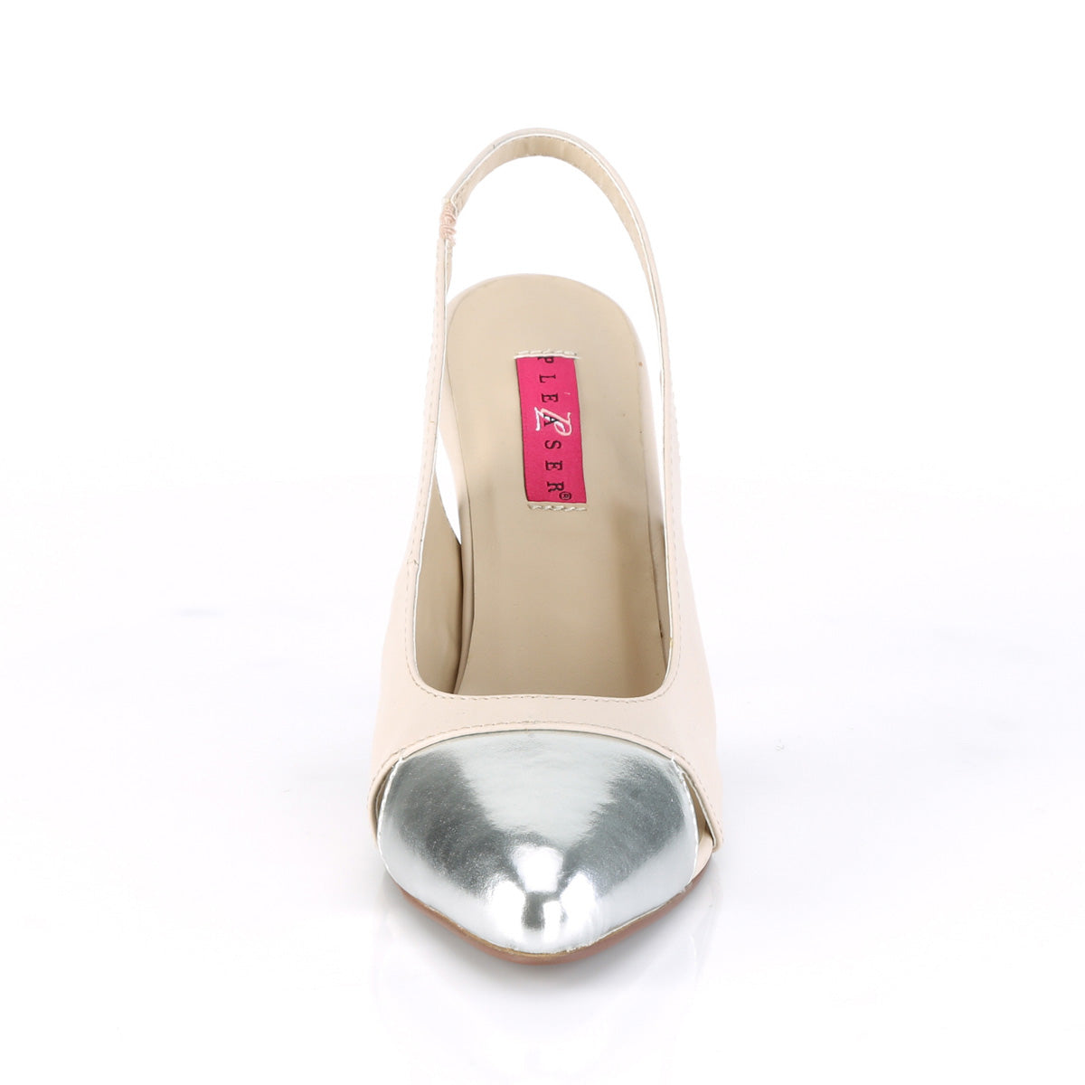Pleaser Pink Label Pompe da donna DREAM-405 PU metallizzato in pelle ecopelle beige-slv