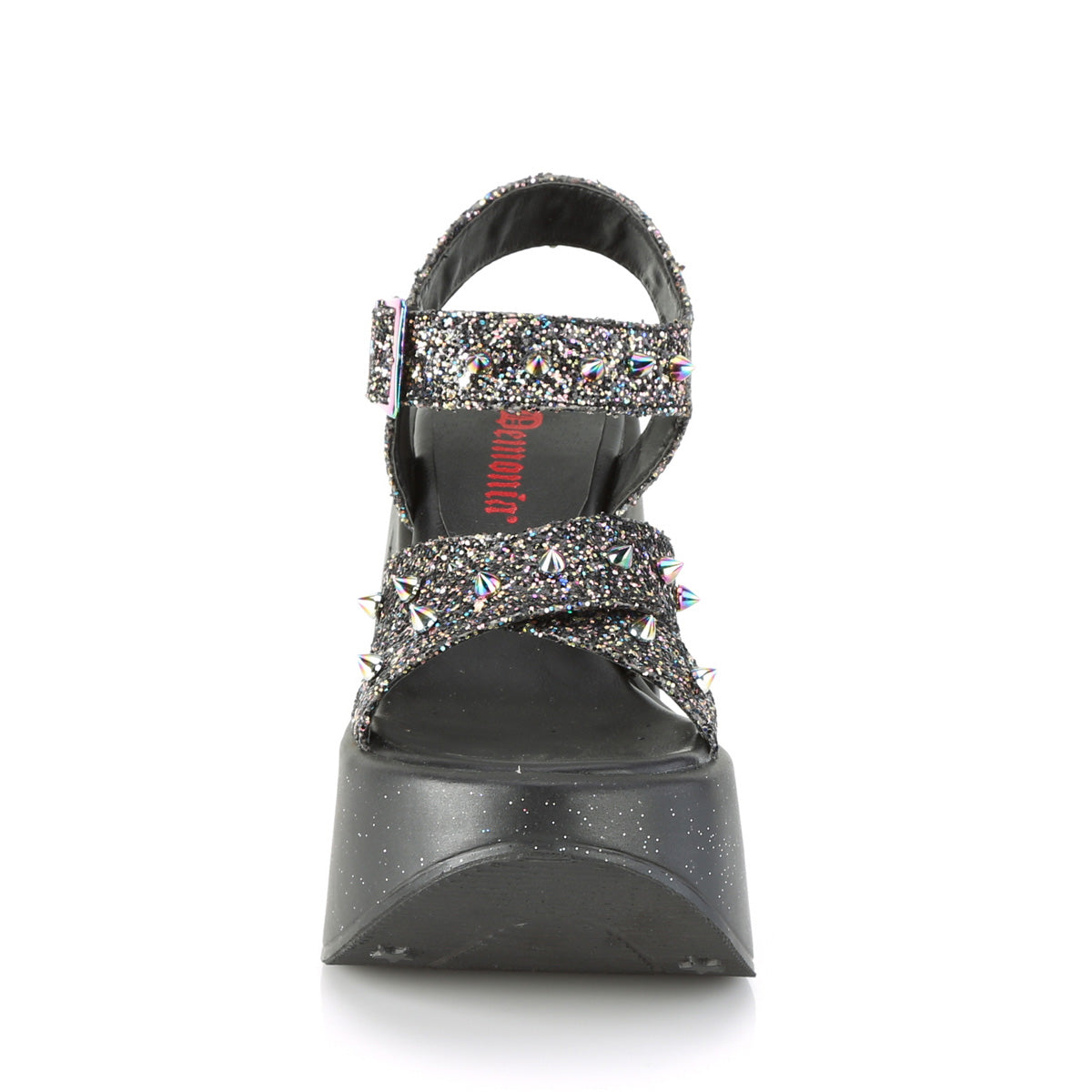 DemoniaCult Sandali femminili DYNAMITE-02 blk multi glitter