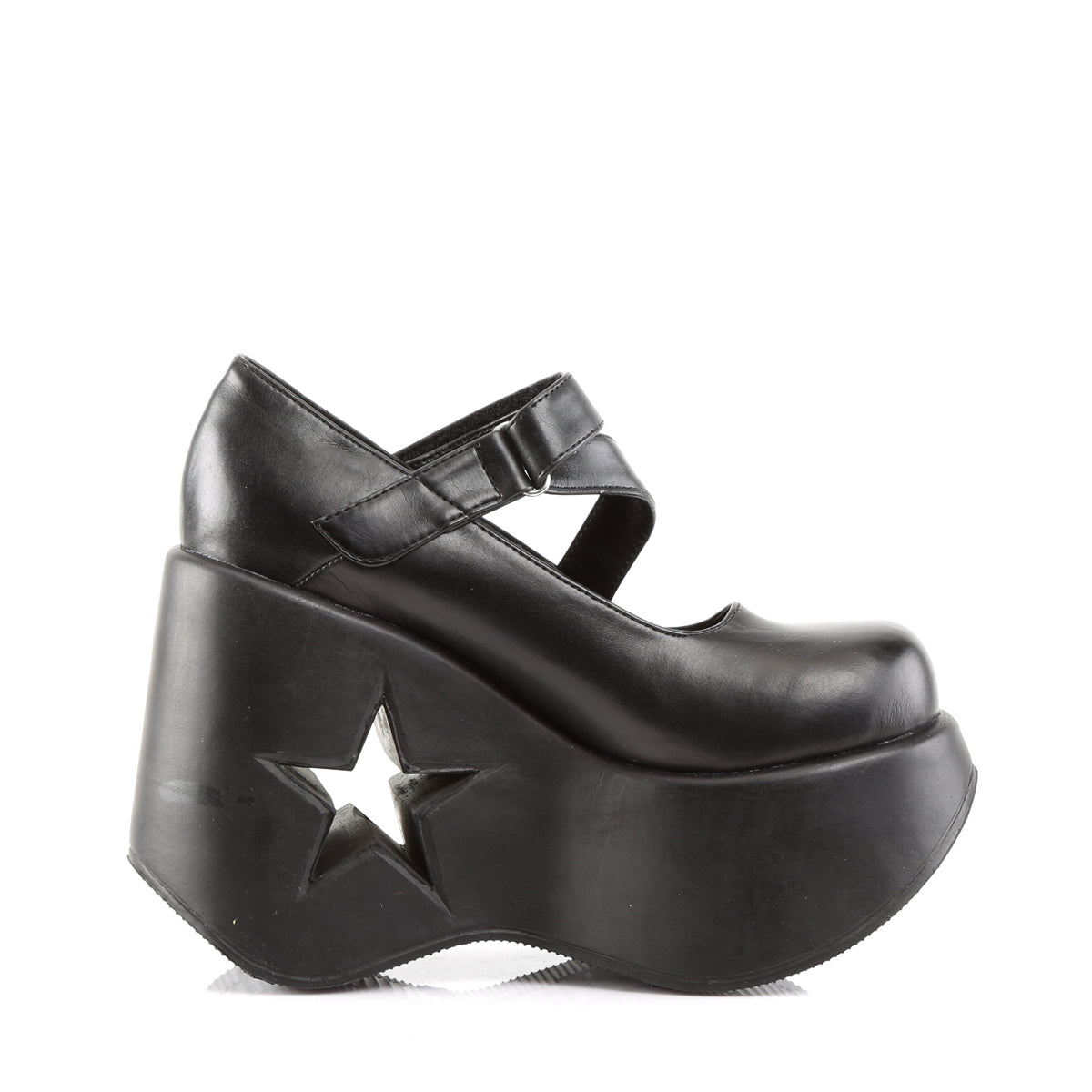 DemoniaCult Pompe da donna DYNAMITE-03 pelle vegana BLK