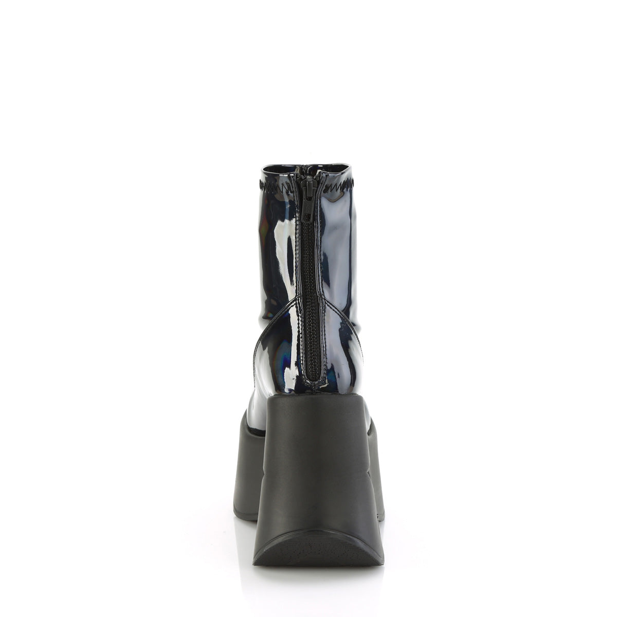 DemoniaCult Ankle Boots DYNAMITE-100 Blk Stretch Holo