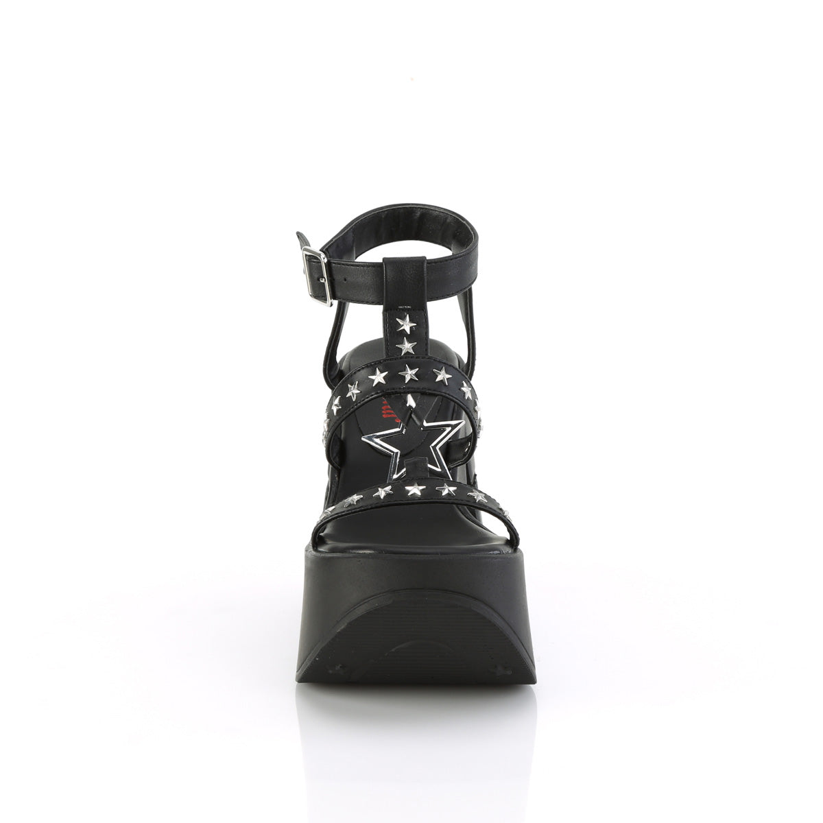 DemoniaCult Sandali DYNAMITE-12 pelle vegana BLK