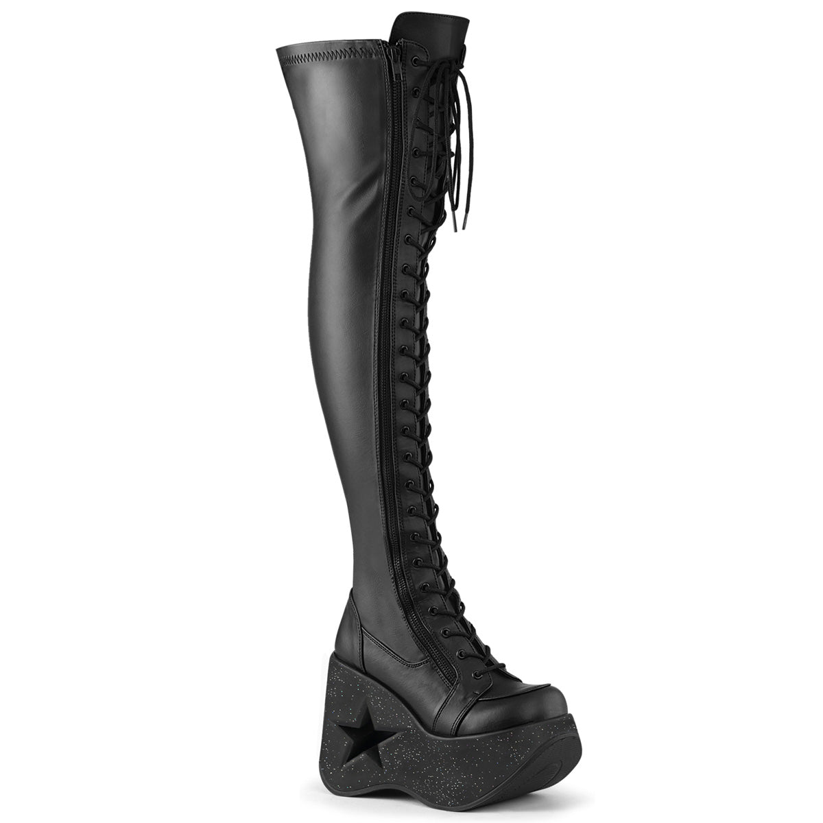 DemoniaCult Boots DYNAMITE-300 Blk Str Vegan Leather