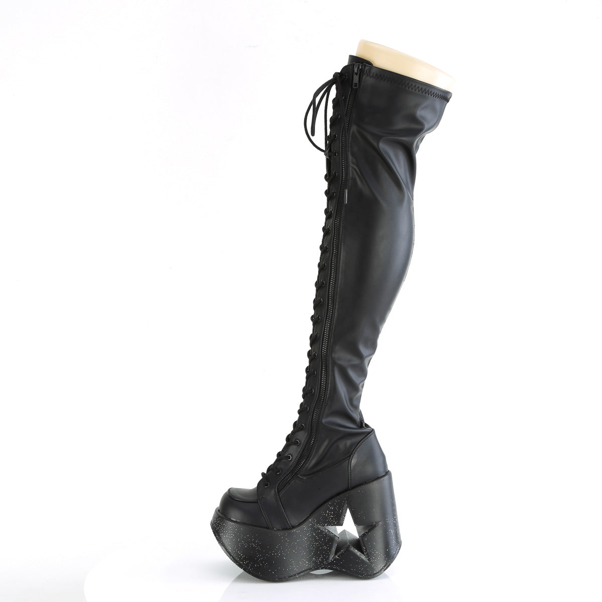 DemoniaCult Boots DYNAMITE-300 Blk Str Vegan Leather