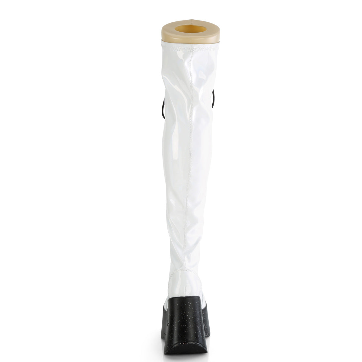 DemoniaCult Stivali DYNAMITE-300 WHT Stretch Holo