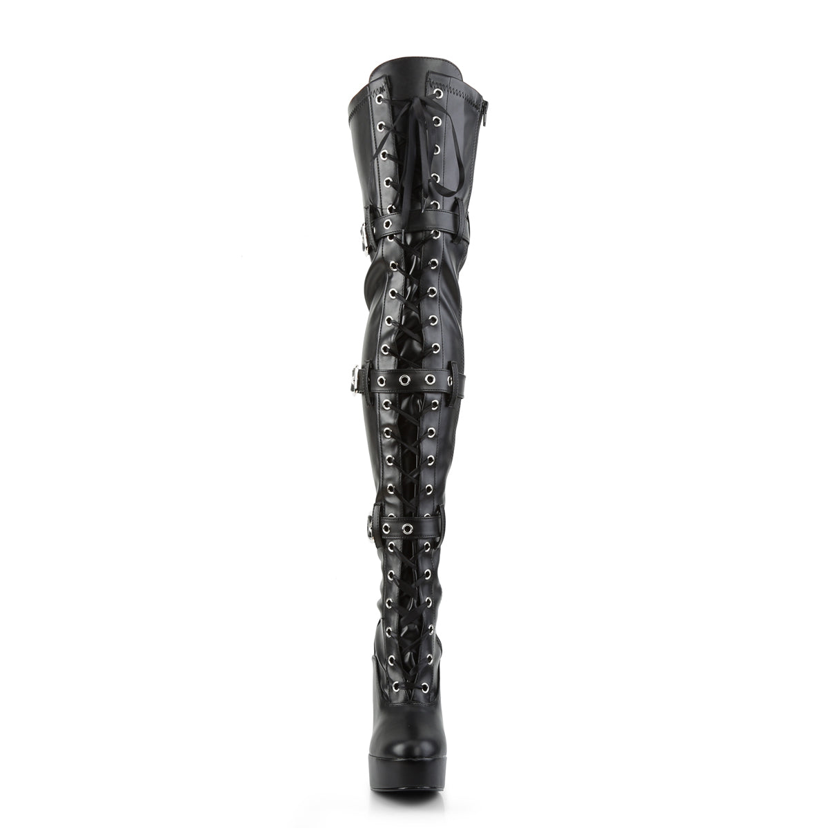 Pleaser Stivali da donna ELECTRA-3028 BLK STR Ecopelle