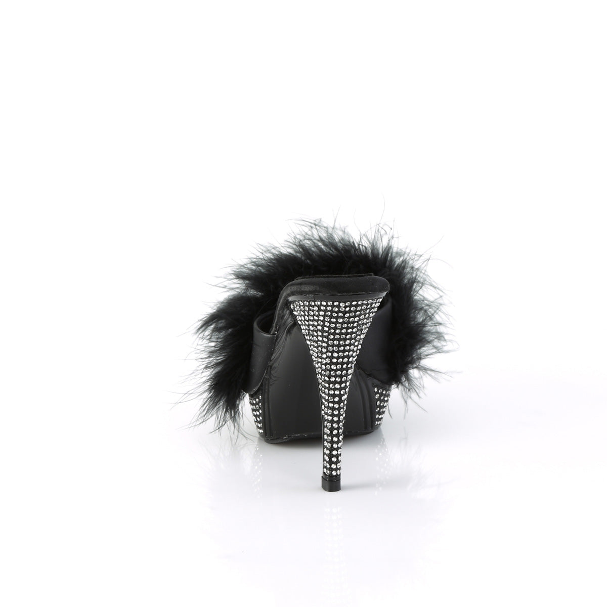 Fabulicious ELEGANT-401f blk marabou-faux in pelle/blk