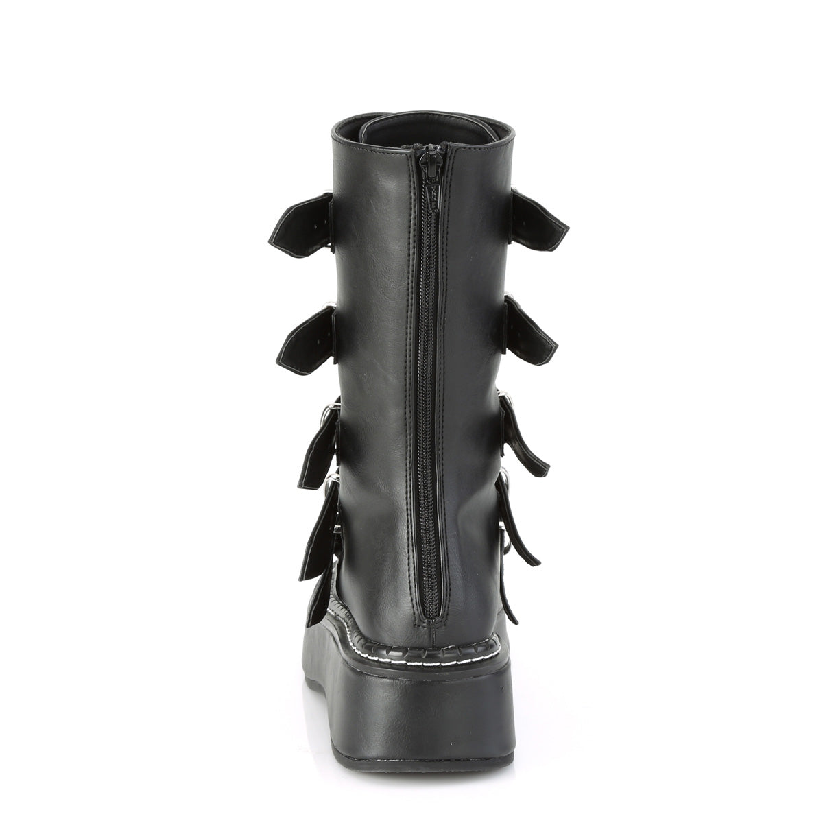 DemoniaCult Stivali da donna EMILY-330 pelle vegana BLK