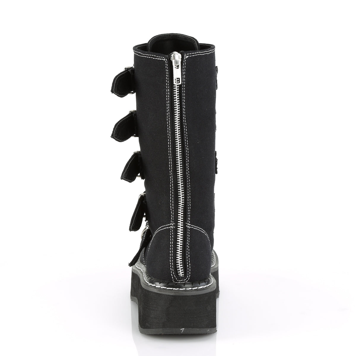 DemoniaCult Womens Boots EMILY-341 Blk Canvas