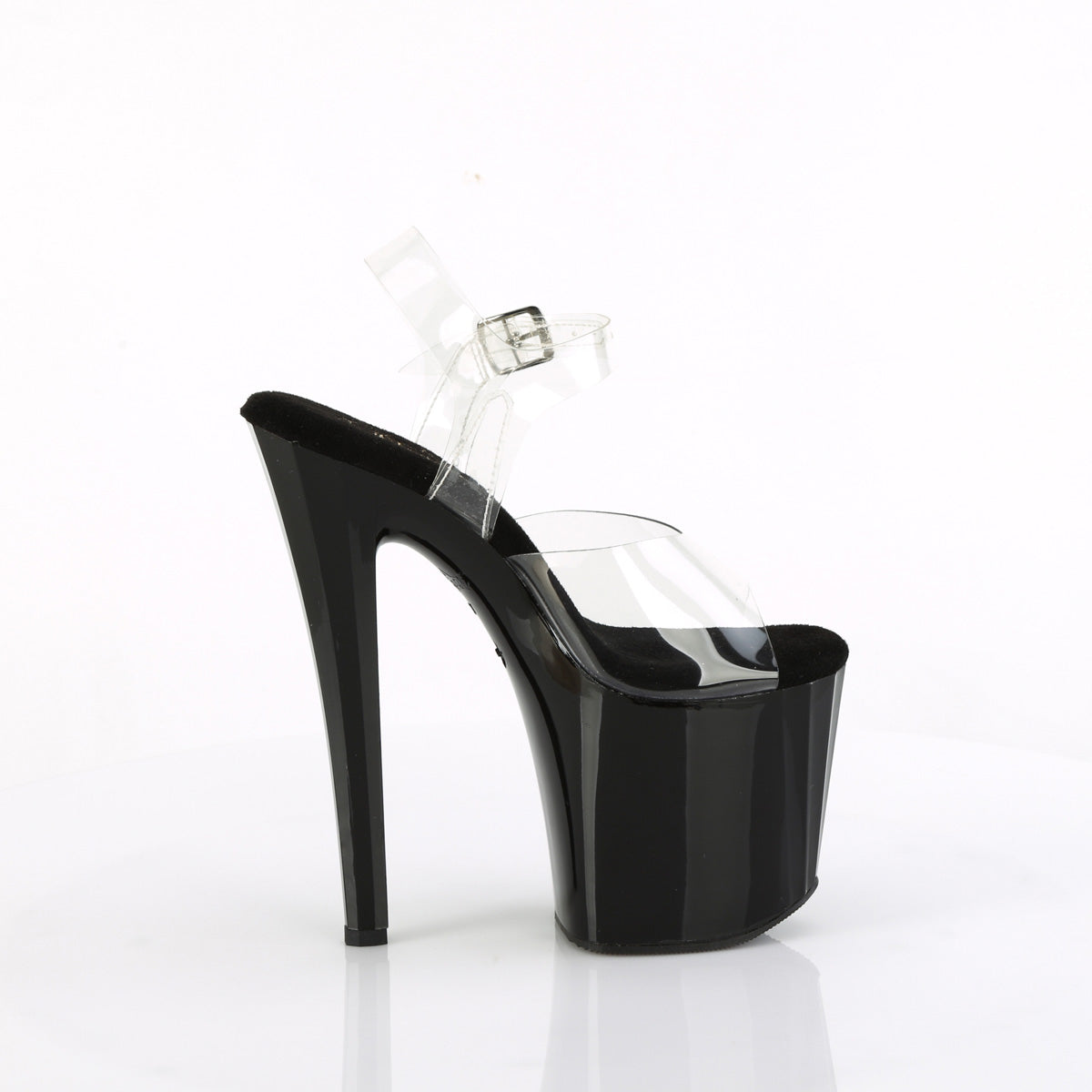 Pleaser ENCHANT-708lt-cerchio CLR/BLK-SLV Glitter
