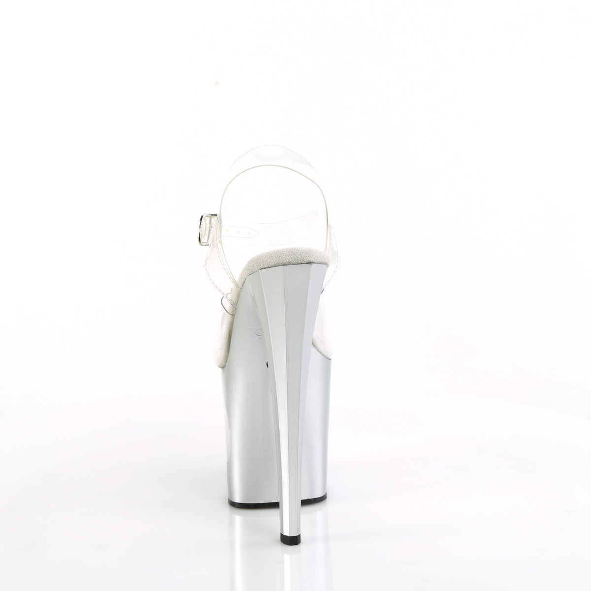 Pleaser ENCHANT-708LT-CIRCLE Clr/Slv-Slv Glitter