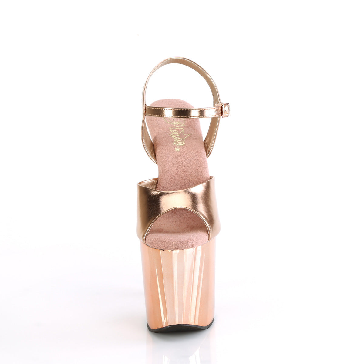 Pleaser ENCHANT-709 rosa oro incontrato. PU/Rose Gold Chrome
