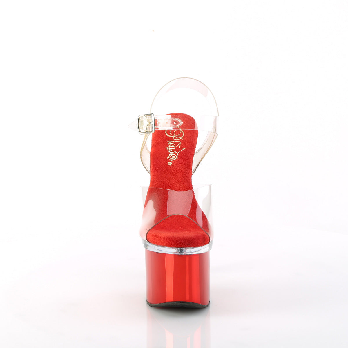 Pleaser Sandali ESTEEM-708 Clr/Clr-Red Chrome