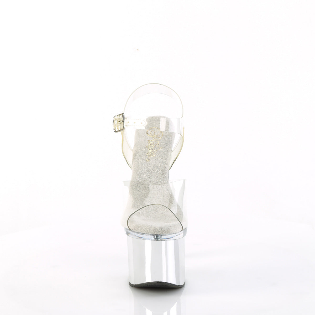 Pleaser Sandali ESTEEM-708 CLR/CLR-SLV Chrome