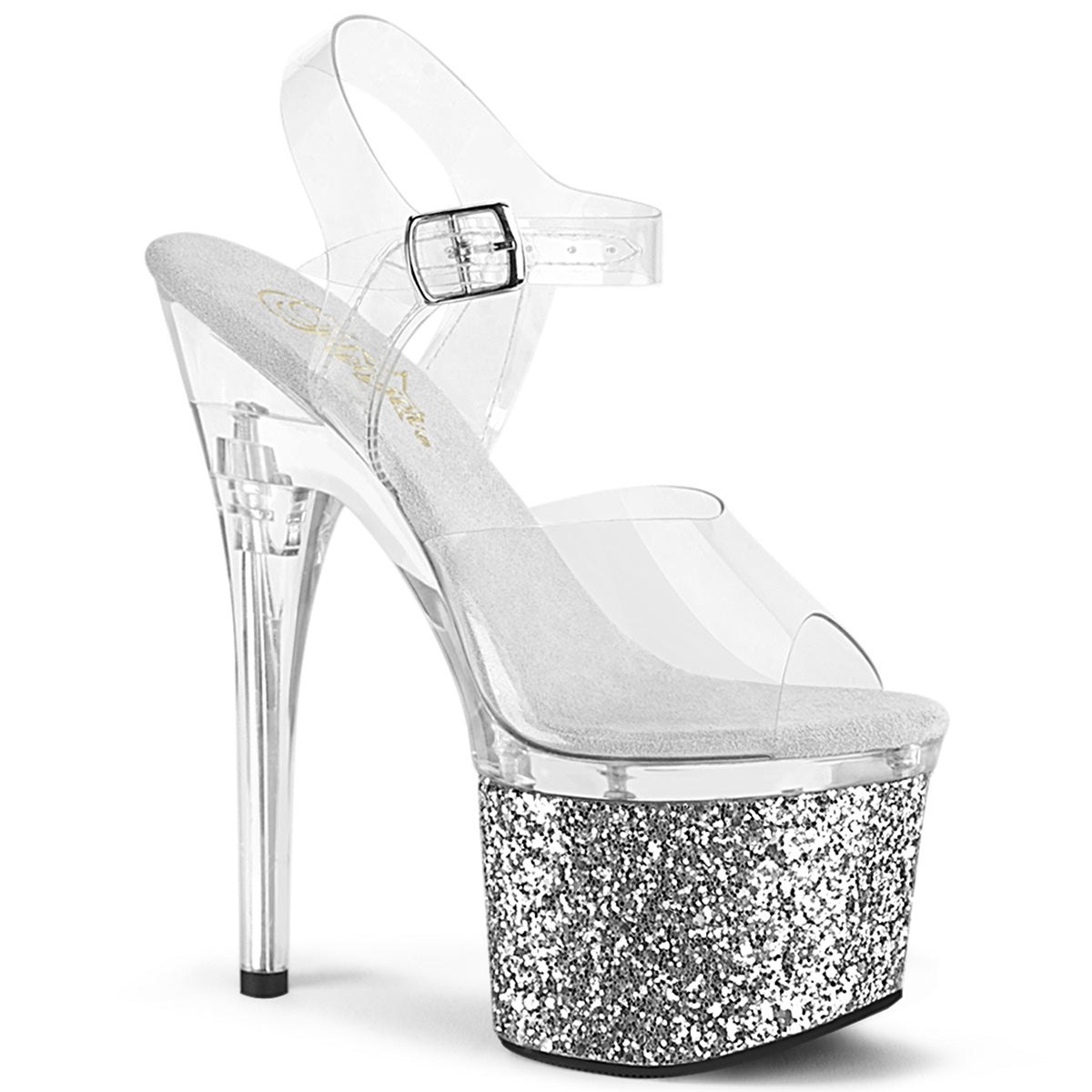 Pleaser Sandali ESTEEM-708LG CLR/CLR-SLV Glitter