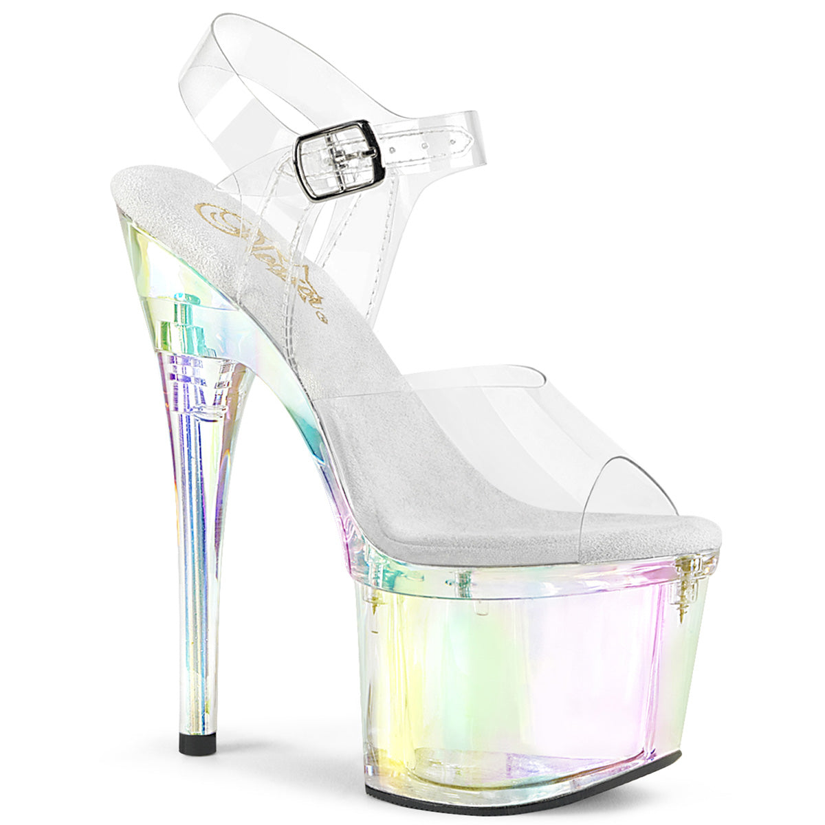 Pleaser Sandali ESTEEM-708RBP CLR / CLR Hologram