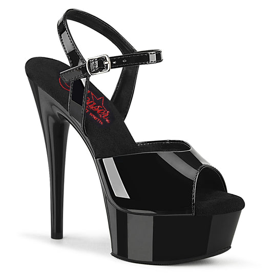 Pleaser  Sandali EXCITE-609 BLK PAT / BLK