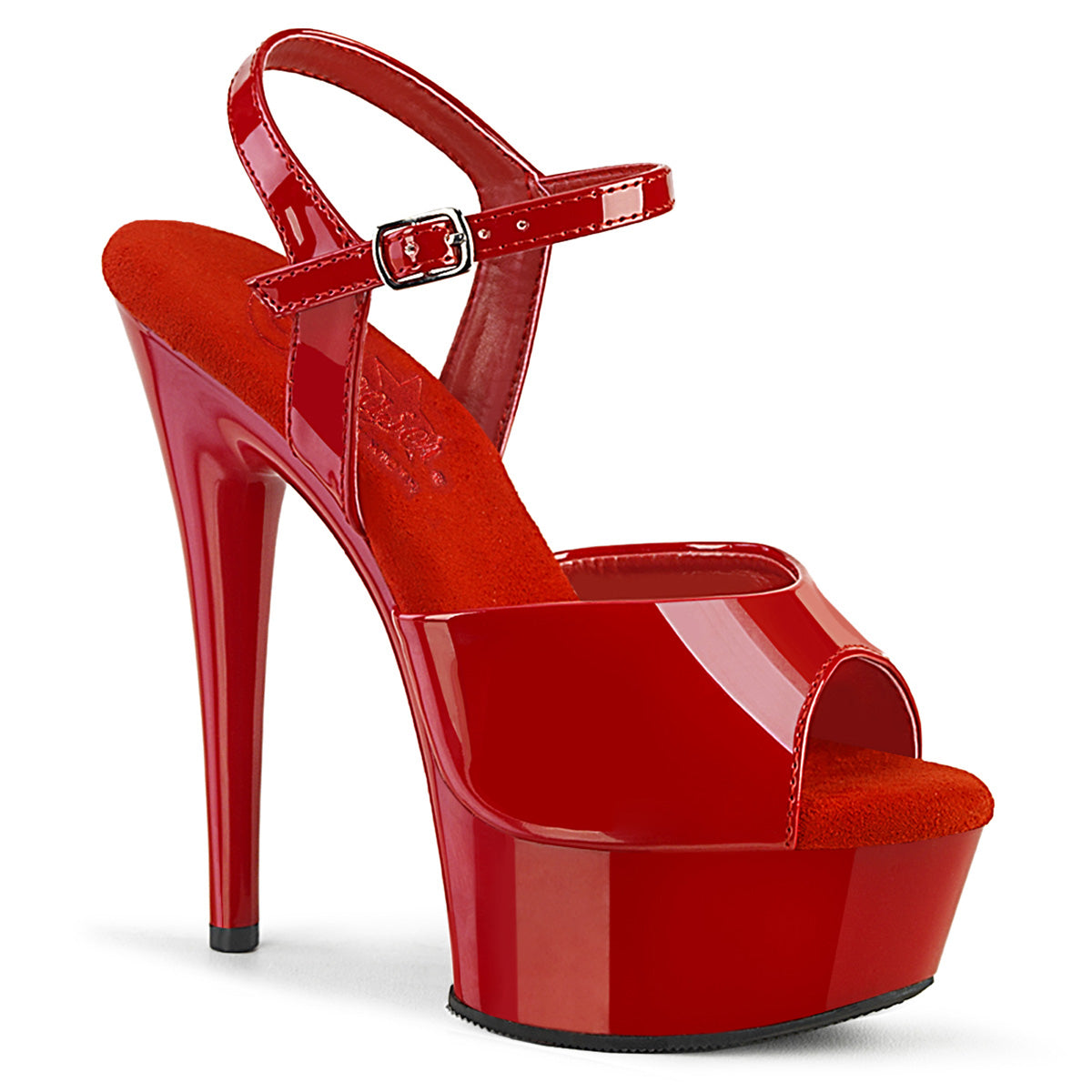 Pleaser Sandals EXCITE-609 Red Pat/Red