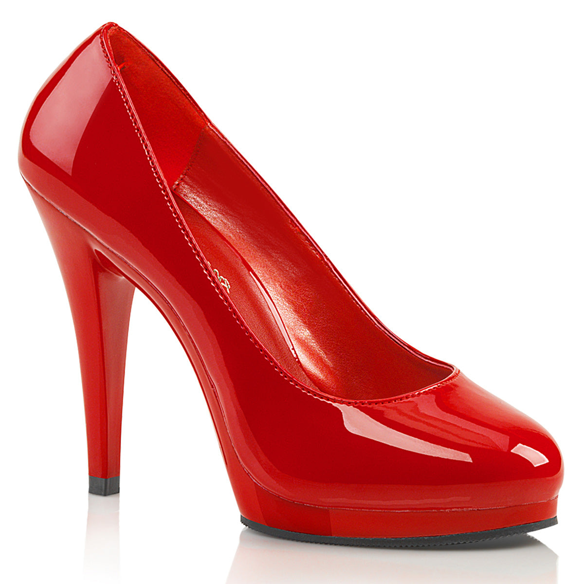 Pleaser Pink Label Pompe da donna FLAIR-480 Pat / rosso rosso / rosso
