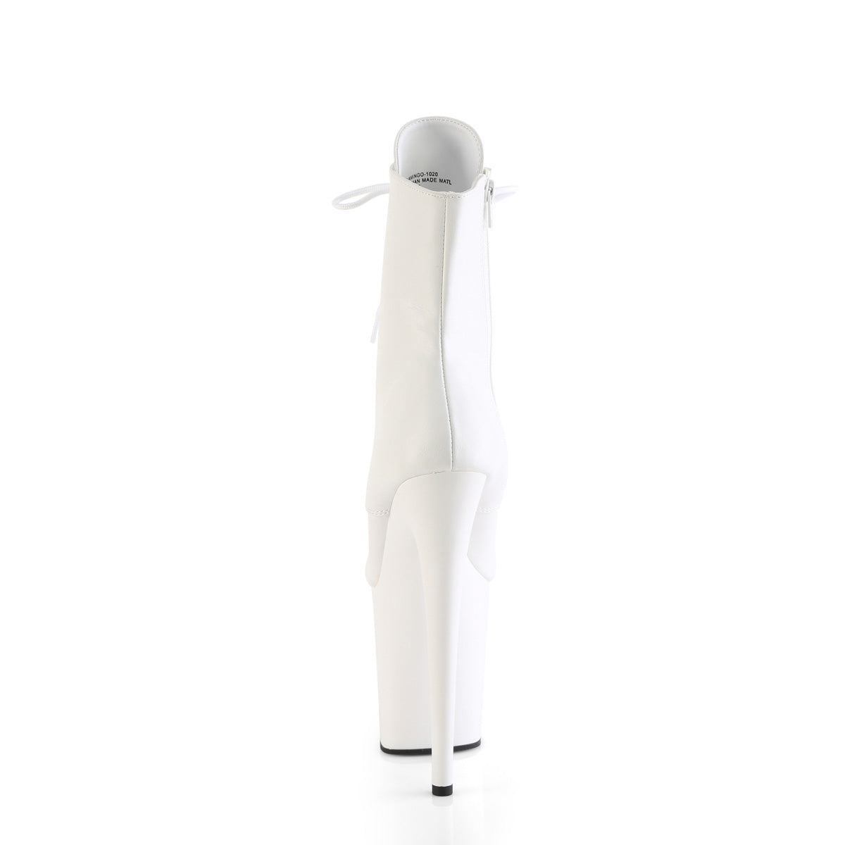 Pleaser FLAMINGO-1020 Wht Faux Leather/Wht Matte