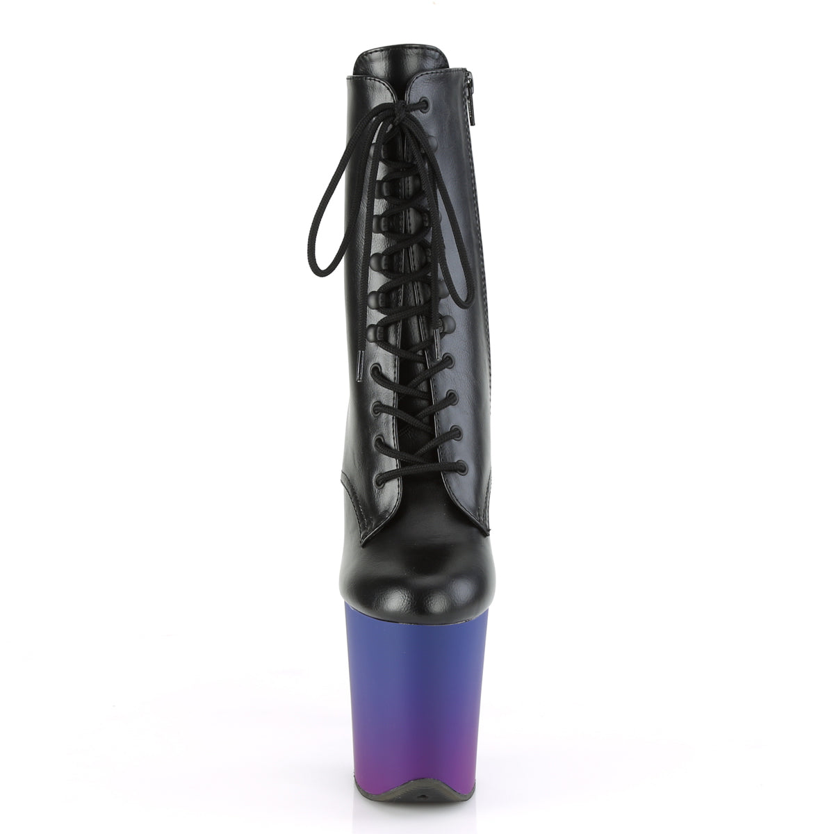 Pleaser Stivaletti da donna FLAMINGO-1020BP BLK in ecopelle / blu-viola ombre