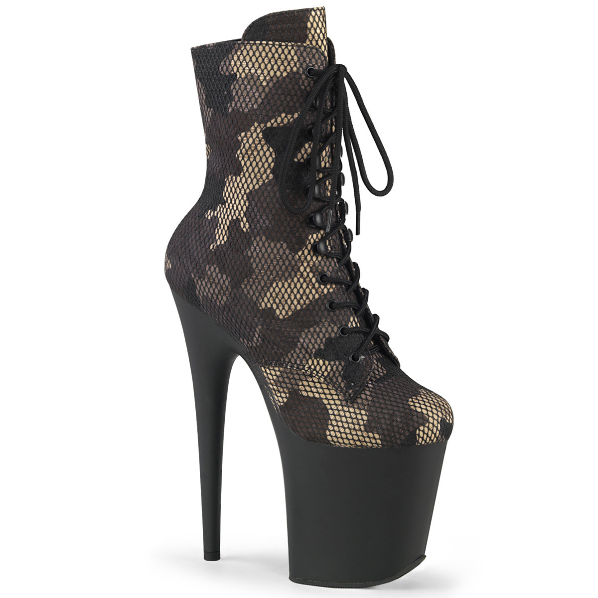 Pleaser FLAMINGO-1020 cm mime-mesh/blk verde