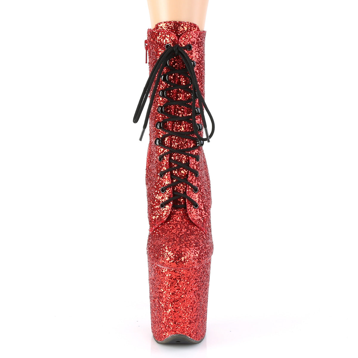 Pleaser Stivaletti da donna FLAMINGO-1020GWR Glittello rosso / glitter rosso