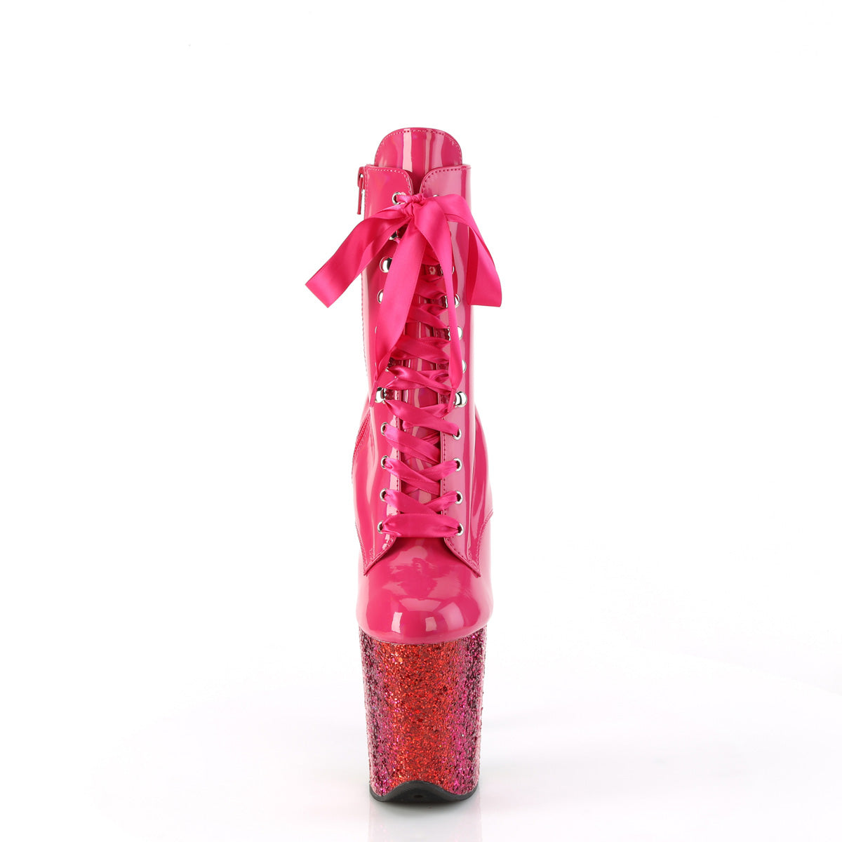Pleaser FLAMINGO-1020hg H. Pink Holo Pat/Rainbow Scintillio