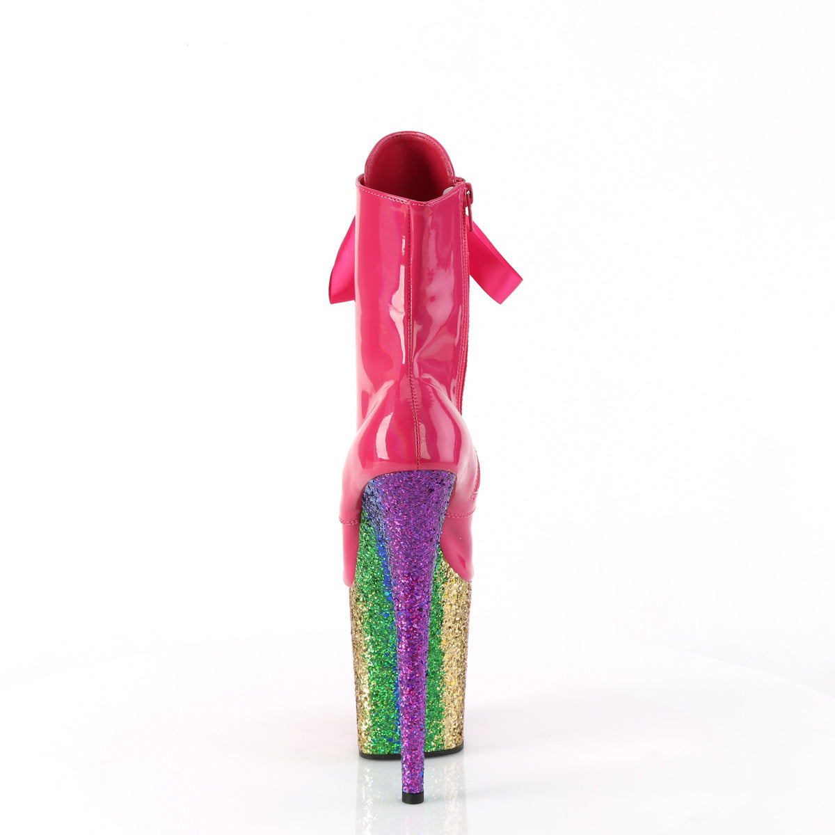 Pleaser FLAMINGO-1020hg H. Pink Holo Pat/Rainbow Scintillio