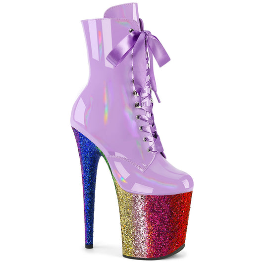 Pleaser   FLAMINGO-1020hg Lavender Holo Pat/Rainbow Scintillio