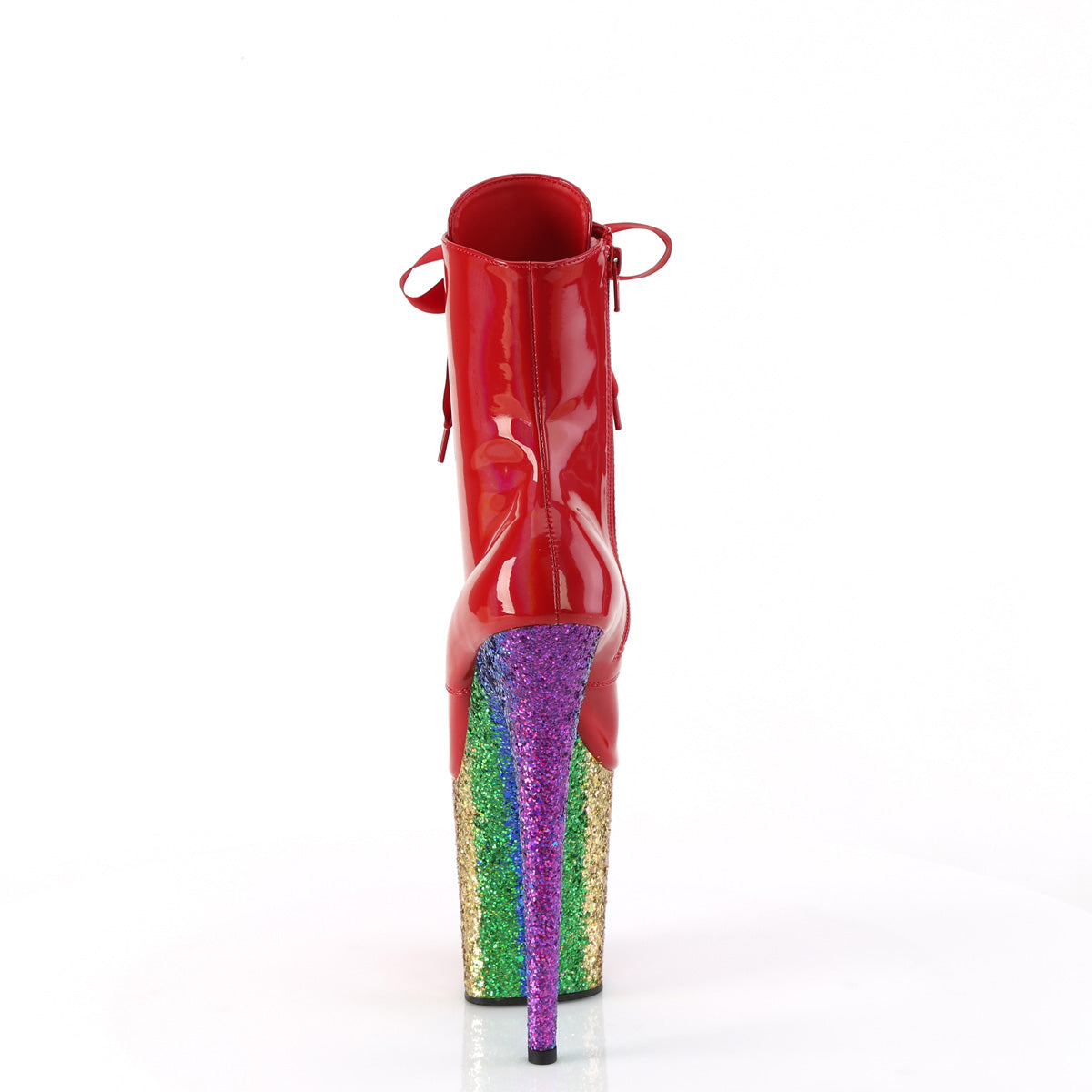 Pleaser FLAMINGO-1020hg rosso holo pat/Rainbow Scintillio