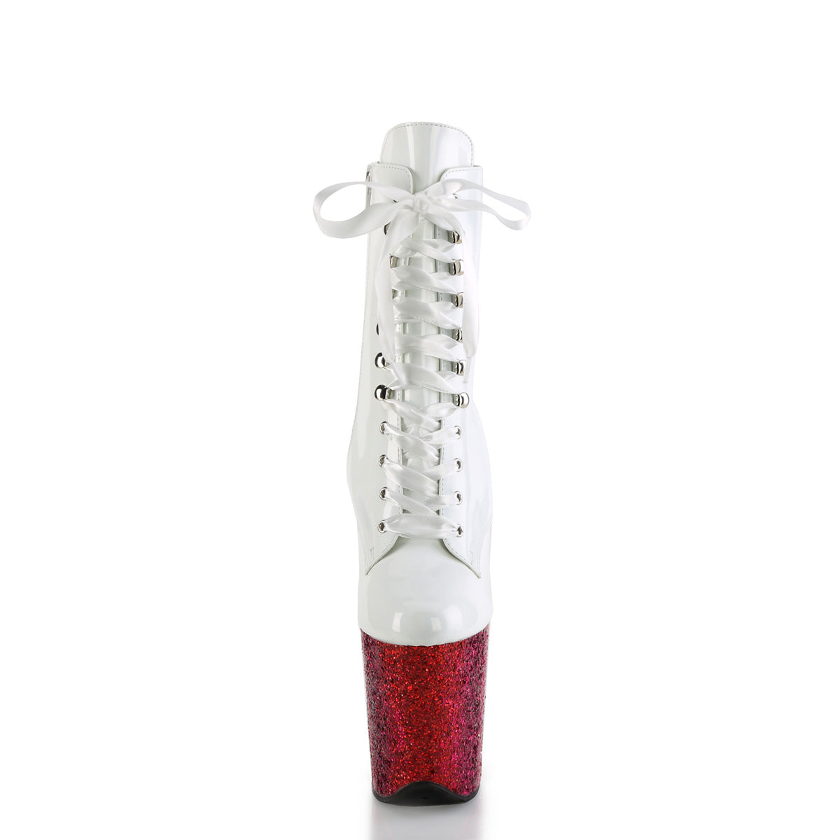 Pleaser FLAMINGO-1020hg wht holo pat/Rainbow Scintillio