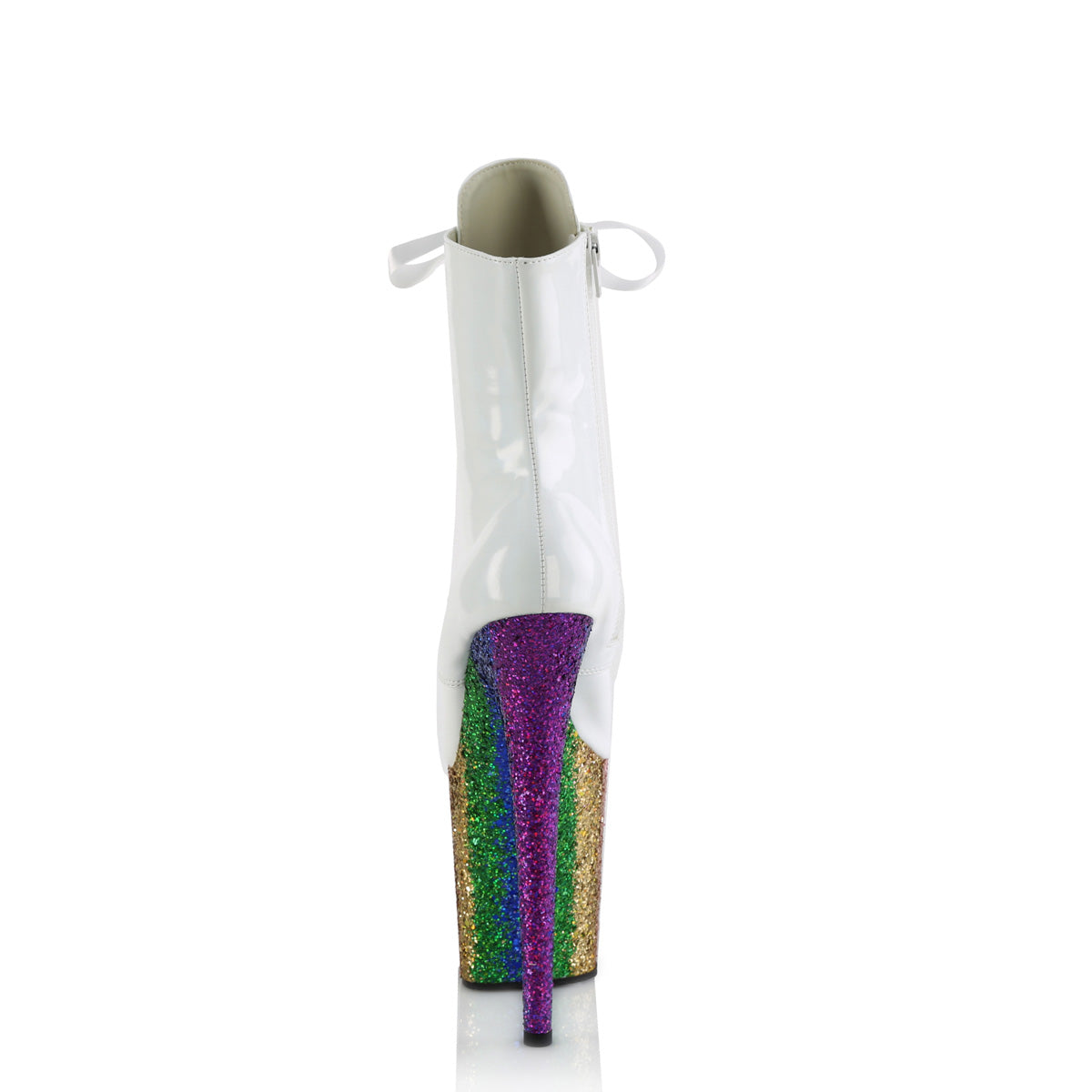 Pleaser FLAMINGO-1020hg wht holo pat/Rainbow Scintillio