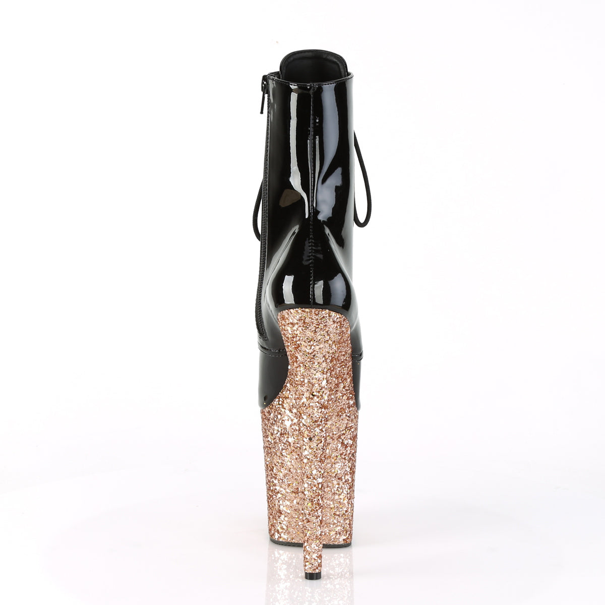 Pleaser Stivaletti da donna FLAMINGO-1020LG BLK PAT / GLOTTO GOLD GOLD