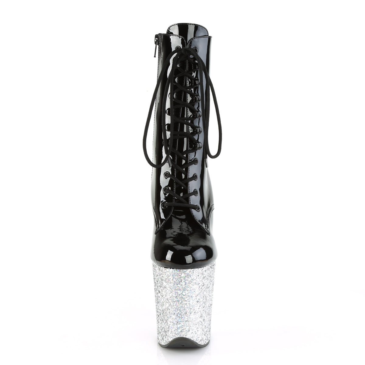 Pleaser Stivaletti da donna FLAMINGO-1020Lg BLK / SLVI multi glitter