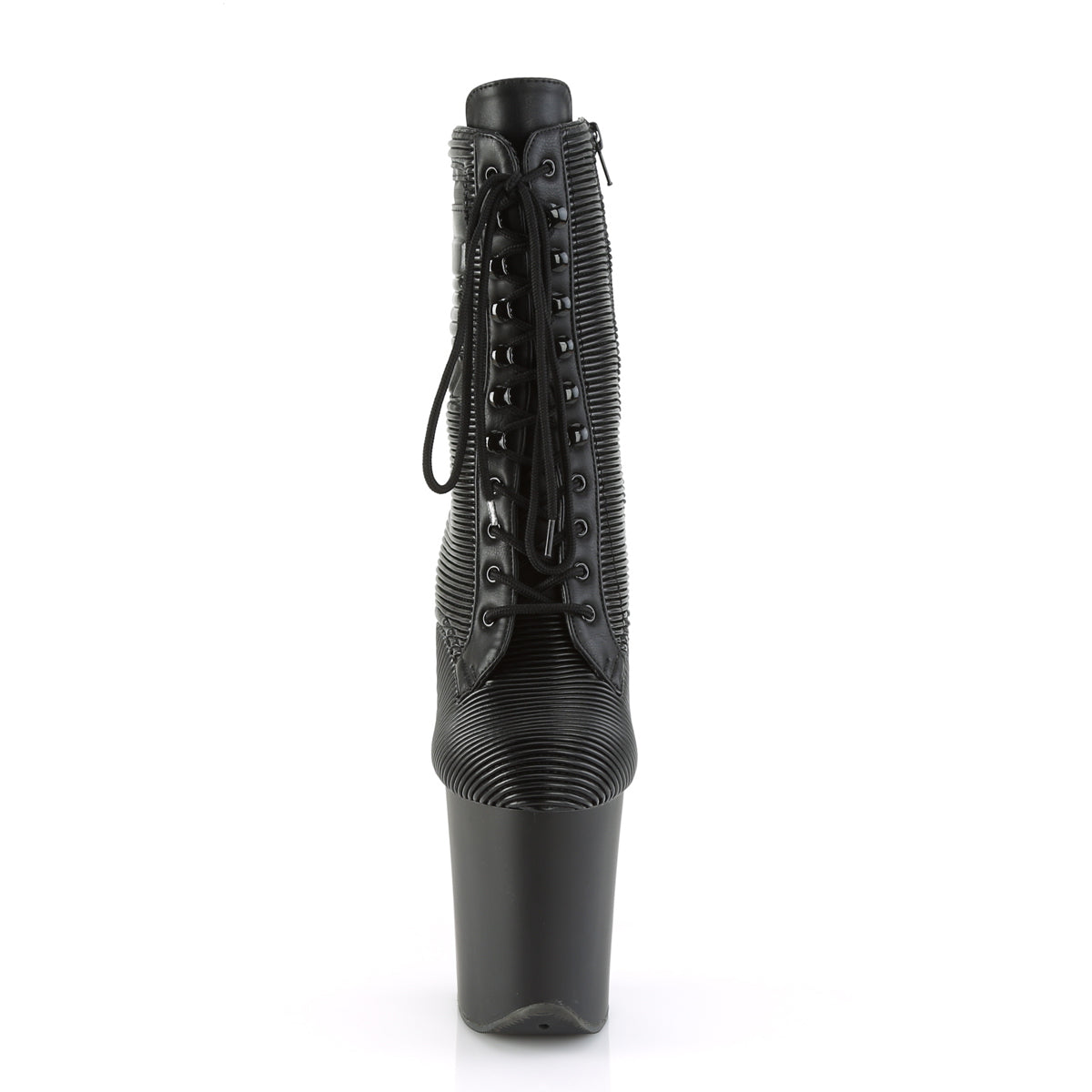 Pleaser Da donna FLAMINGO-1020pk BLK BLK trapuntato in pelle finta/blk