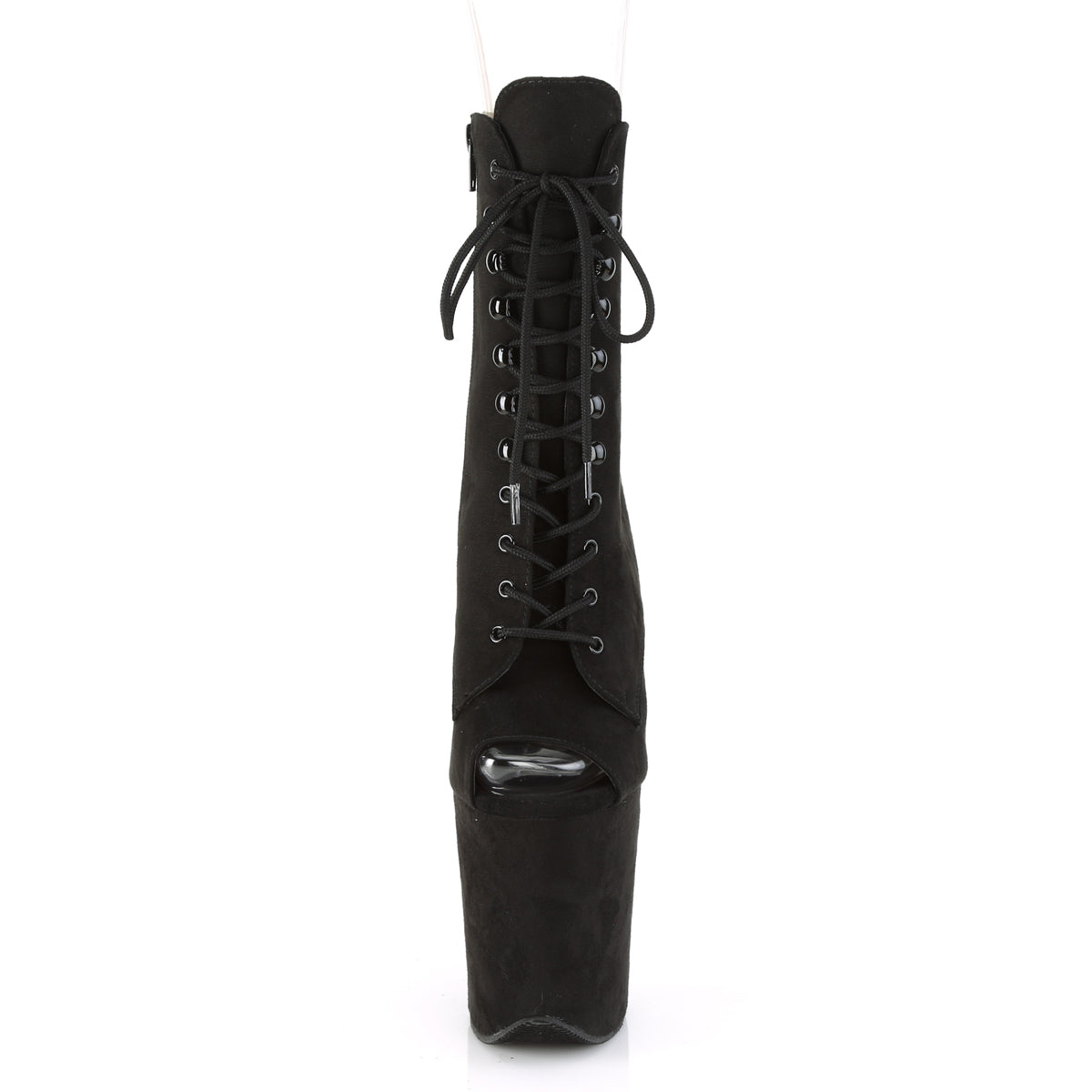 Pleaser Women's Platform Shoes FLAMINGO-1021FS Blk Faux Suede/Blk Faux Suede