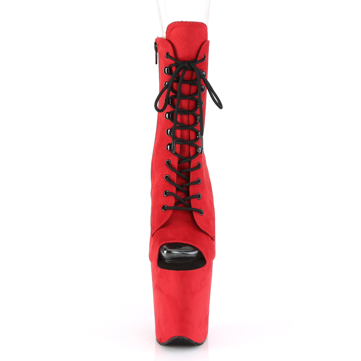 Pleaser Stivaletti da donna FLAMINGO-1021FS RED FAUX Suede / Red Faux Suede Suede