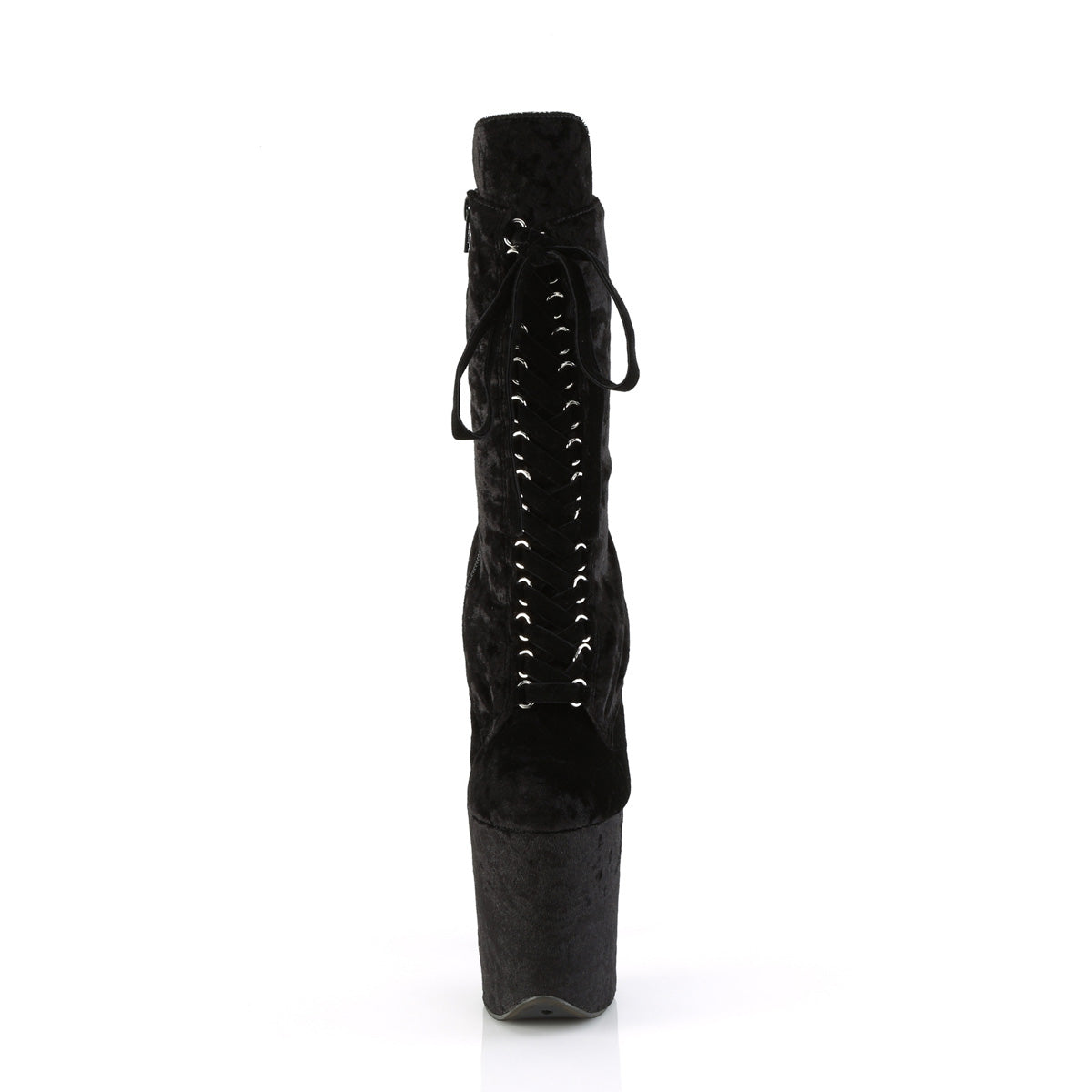 Pleaser Ankle Boots FLAMINGO-1045VEL Blk Velvet/Blk Velvet