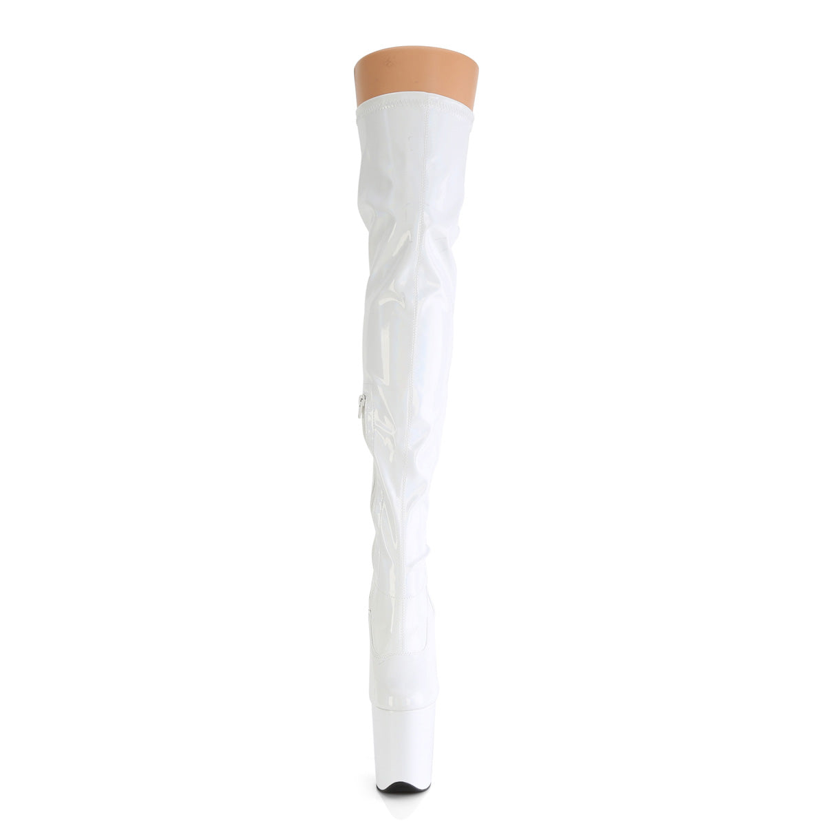 Pleaser FLAMINGO-3000HWR Wht Str. Holo/Wht Holo