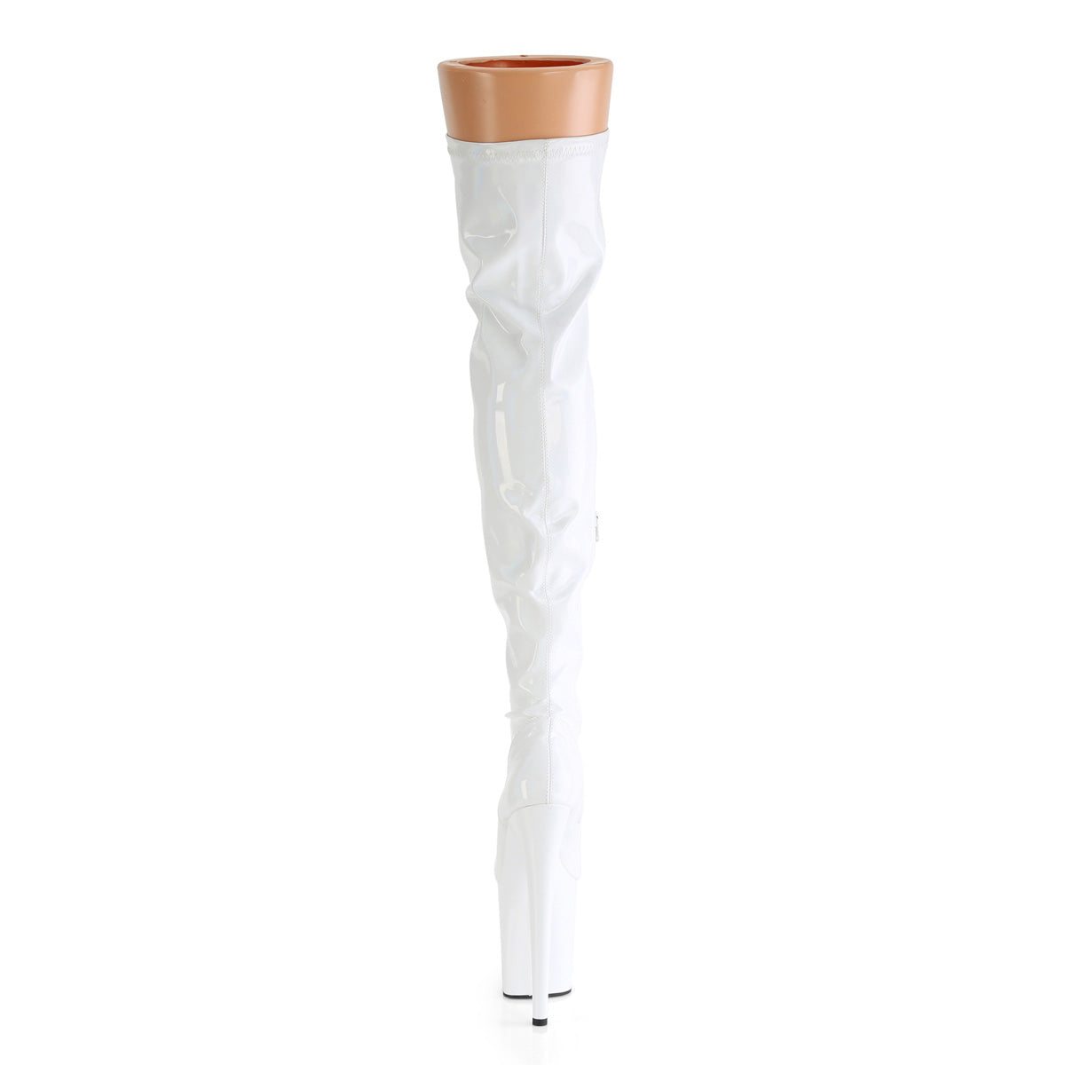 Pleaser FLAMINGO-3000HWR Wht Str. Holo/Wht Holo