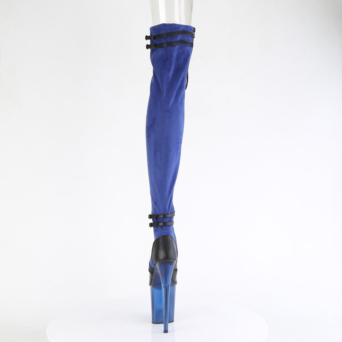 Pleaser Stivali FLAMINGO-3027 Blue Faux Suede-Blk in ecopelle / Blu glassato