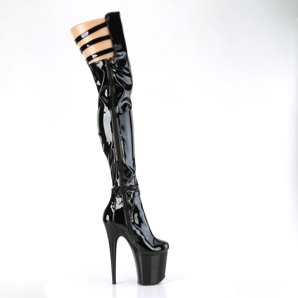 Pleaser FLAMINGO-3055 BLK STR. Pat/blk