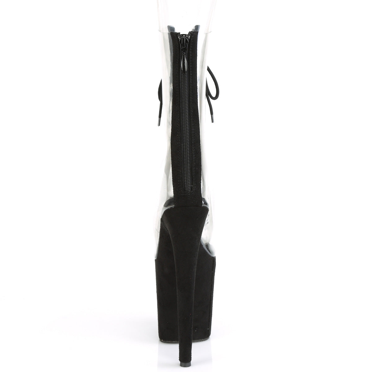 Pleaser Stivaletti da donna FLAMINGO-800-34FS CLR-BLK Faux Suede / Blk Faux Suede Suede